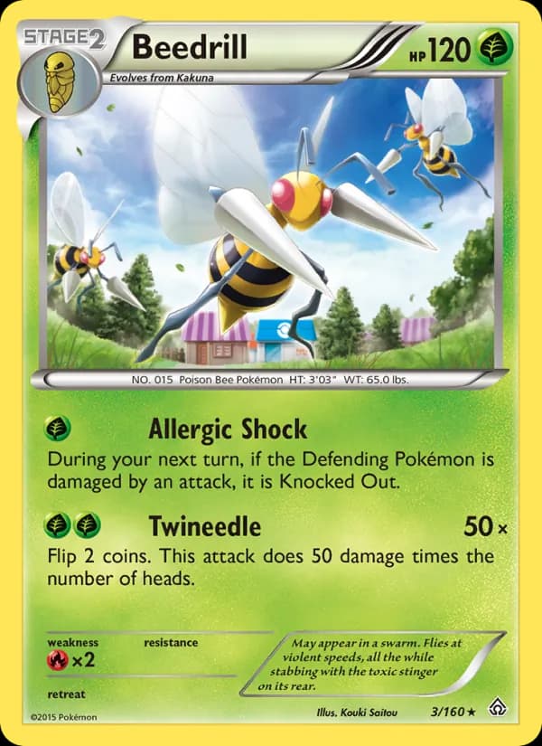 Beedrill card in English