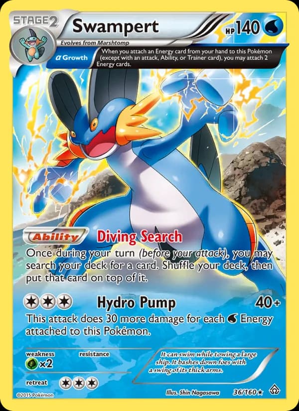 Swampert card in English