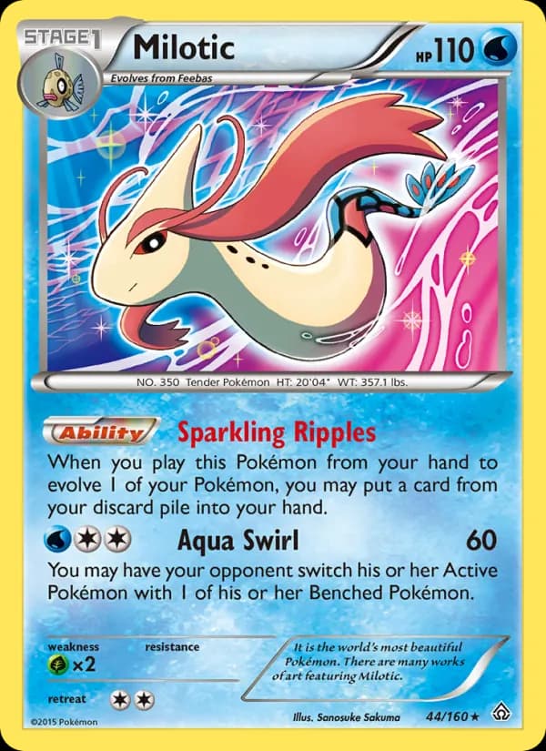 Milotic card in English