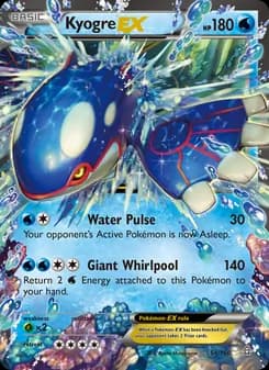 Kyogre EX card in English