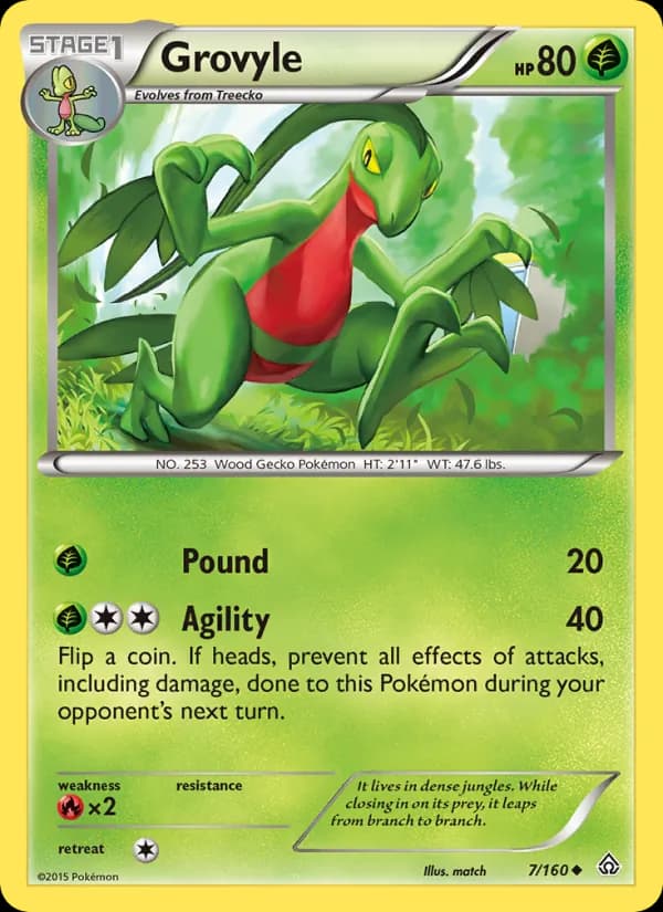 Grovyle card in English