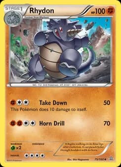 Rhydon card in English