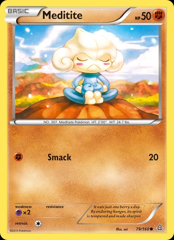 Meditite card in English