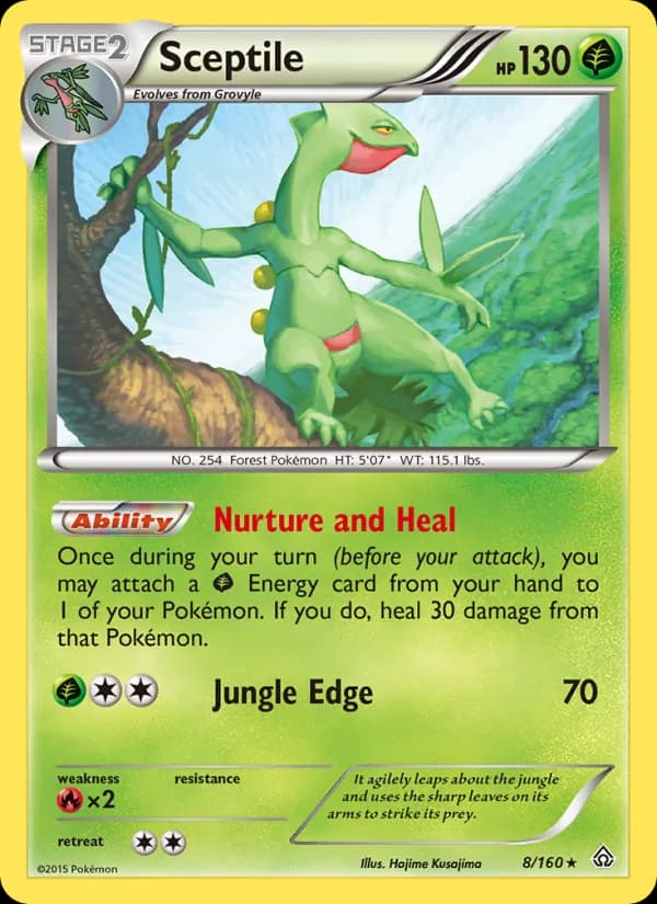 Sceptile card in English