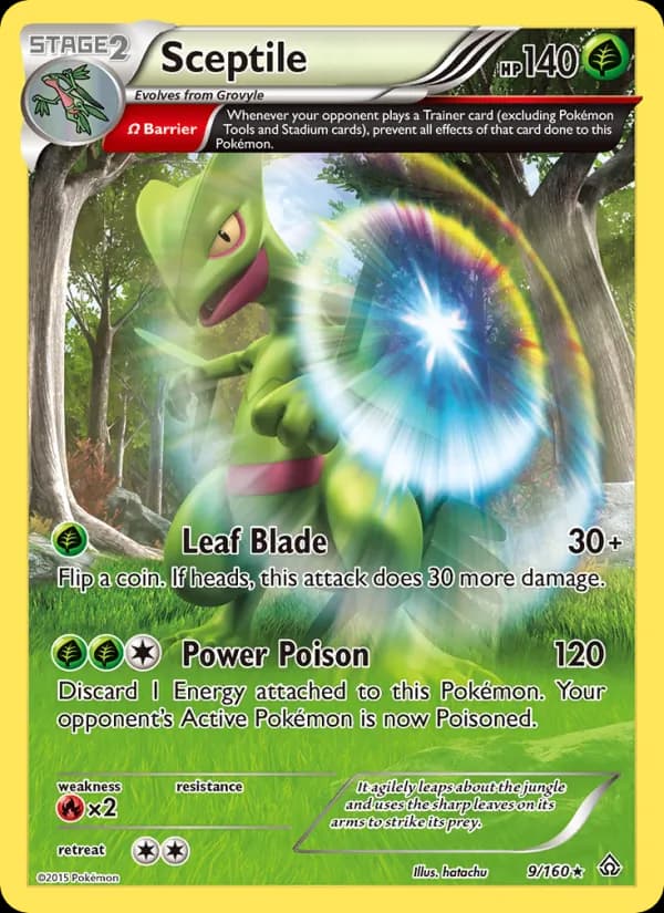 Sceptile card in English