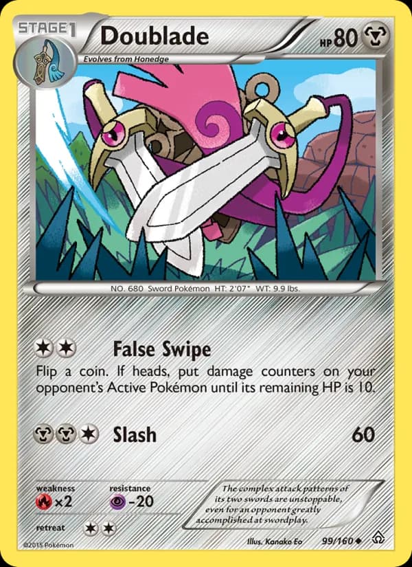 Doublade card in English
