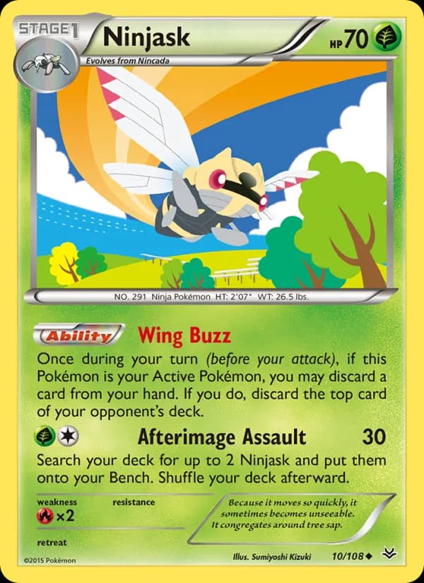 Ninjask card in English