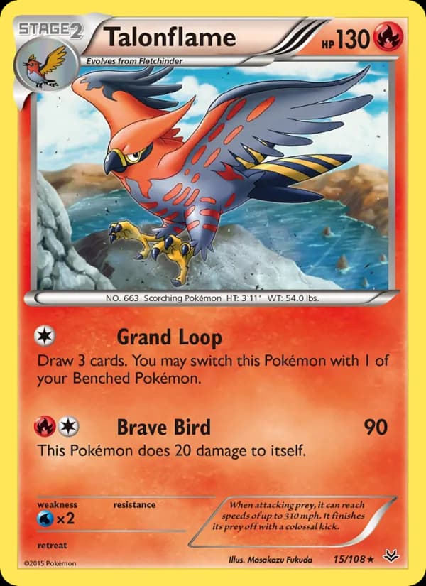 Talonflame card in English