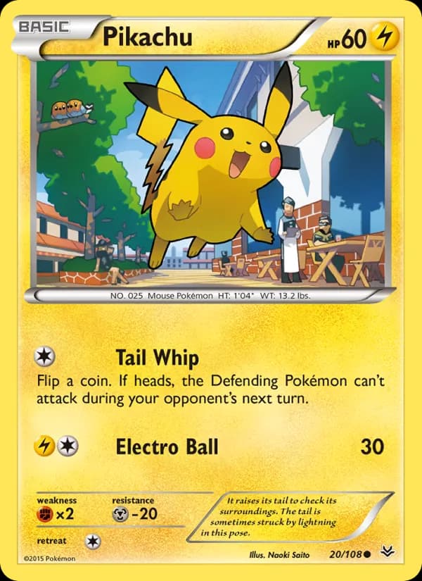 Pikachu card in English