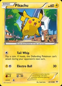 Pikachu card in English