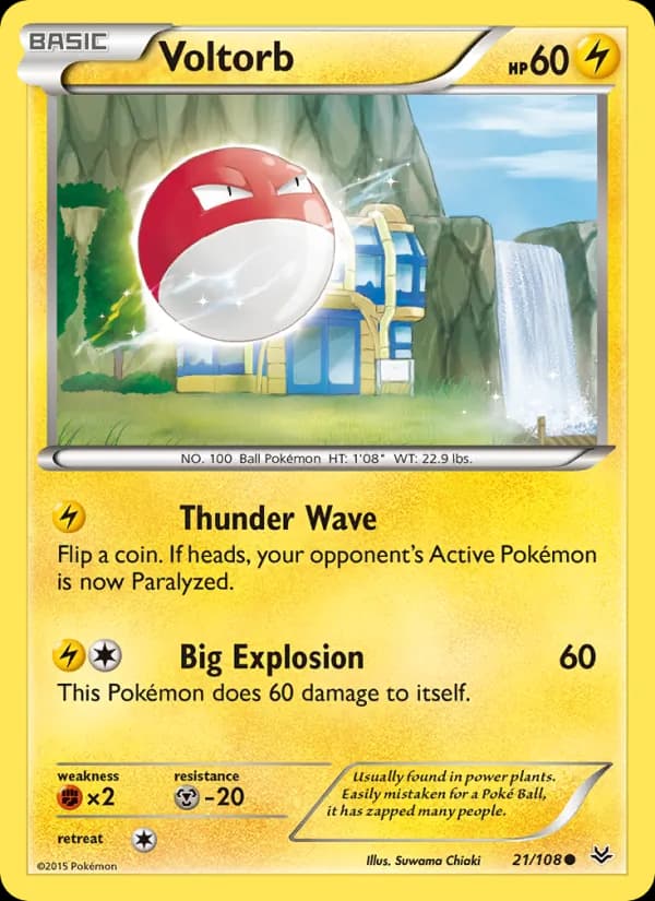 Voltorb card in English