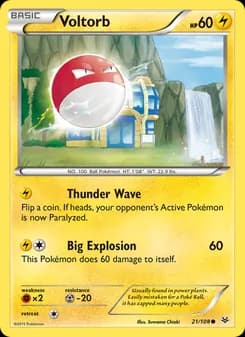 Voltorb card in English