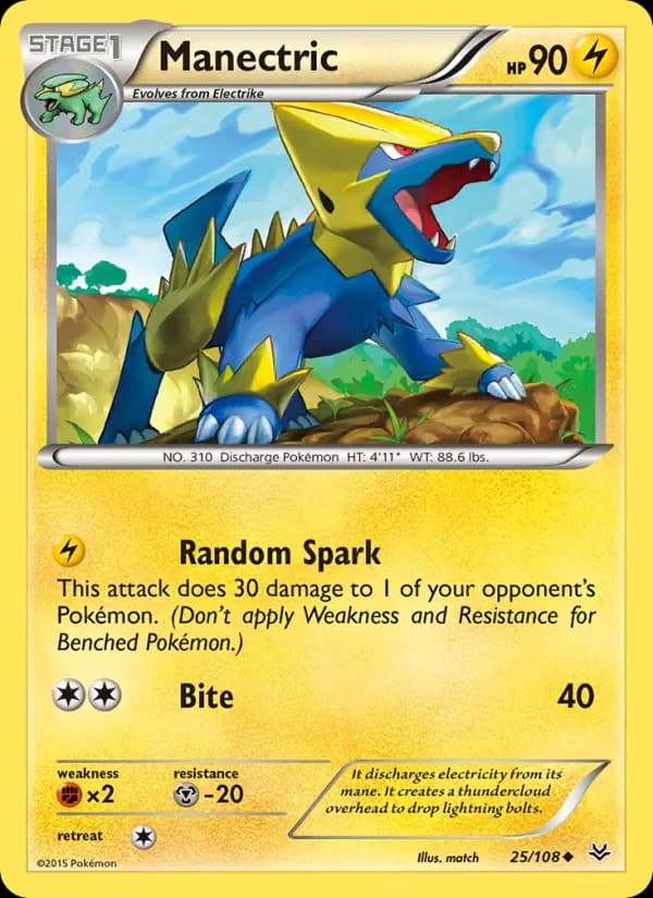 Manectric card in English