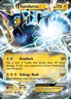 Thundurus EX card in English
