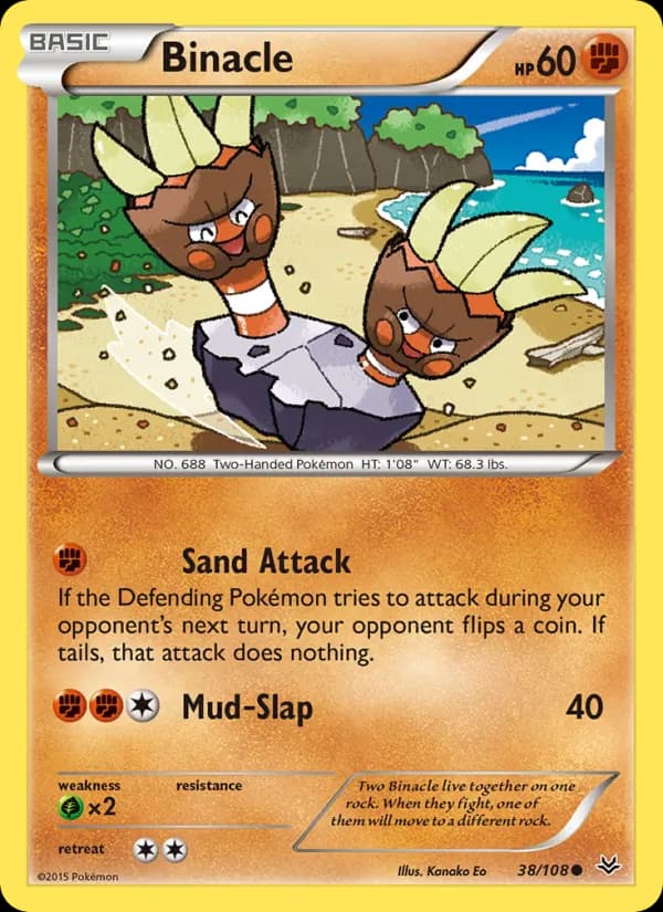 Binacle card in English