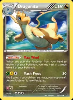Dragonite card in English