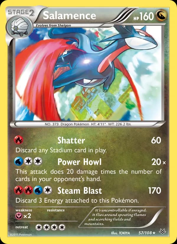 Salamence card in English