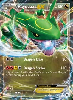 Rayquaza EX card in English