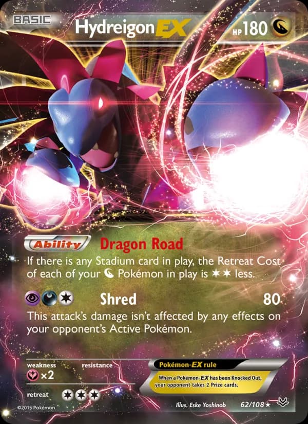 Hydreigon EX card in English