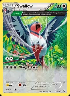 Swellow card in English