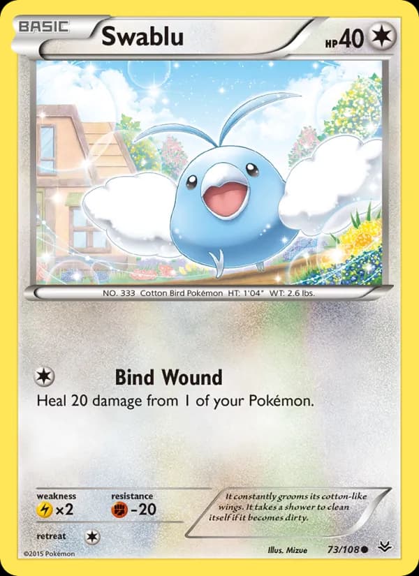 Swablu card in English