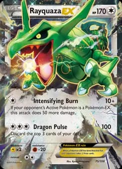 Rayquaza EX card in English