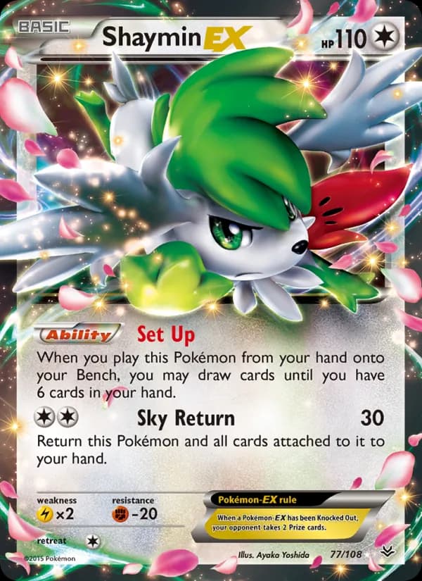 Shaymin EX card in English