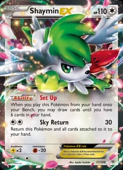 Shaymin EX card in English