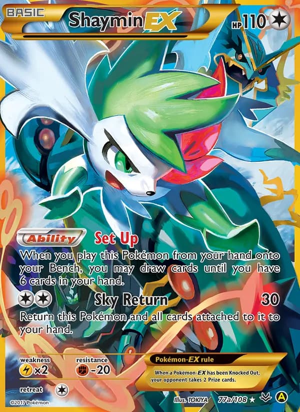 Shaymin EX card in English