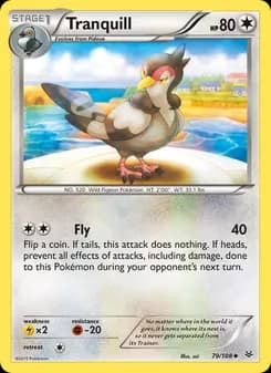Tranquill card in English