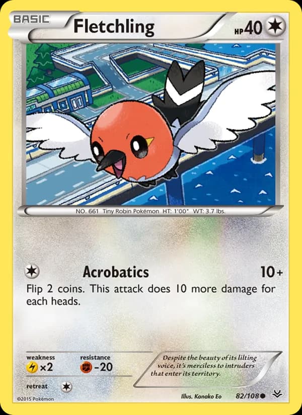 Fletchling card in English