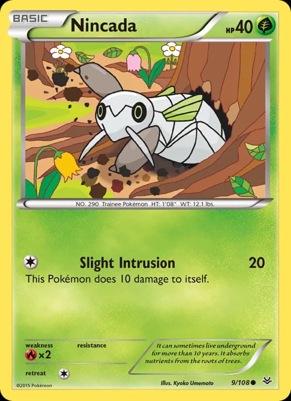 Nincada card in English