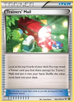 Trainers' Mail card in English