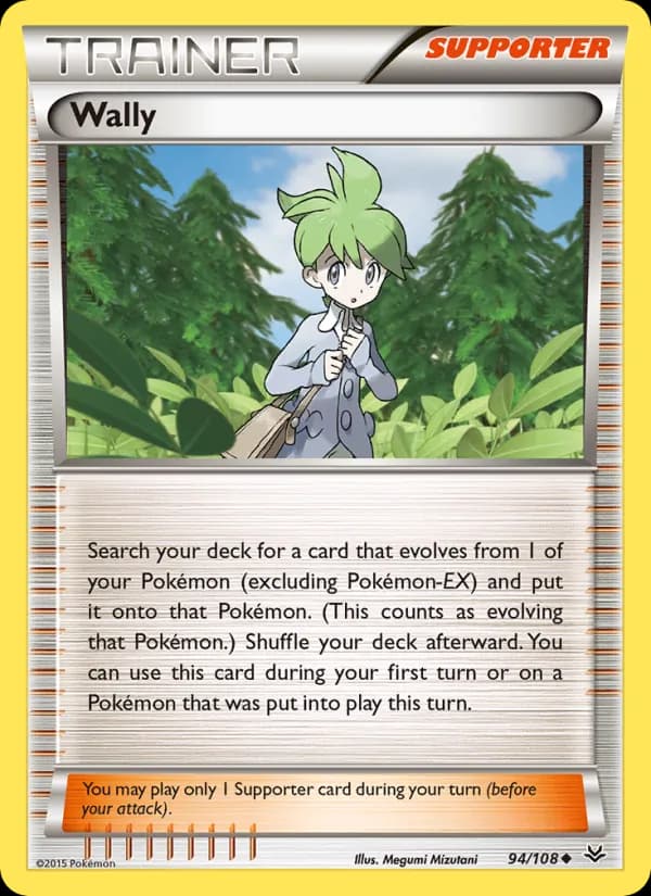 Wally card in English