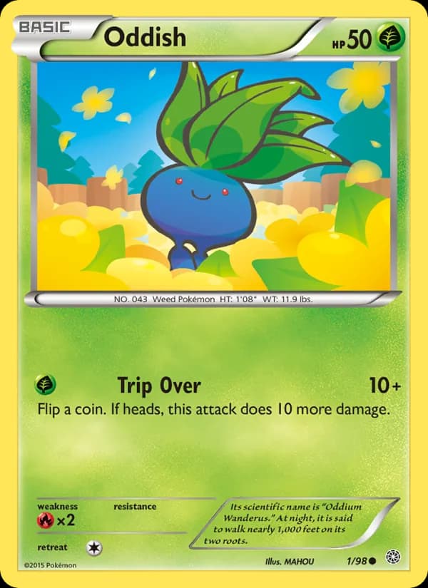 Oddish card in English