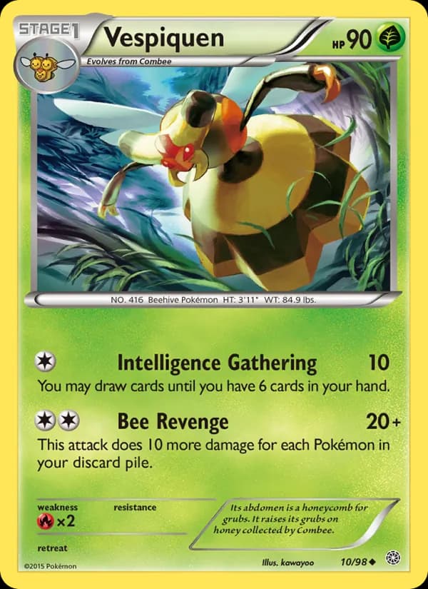 Vespiquen card in English