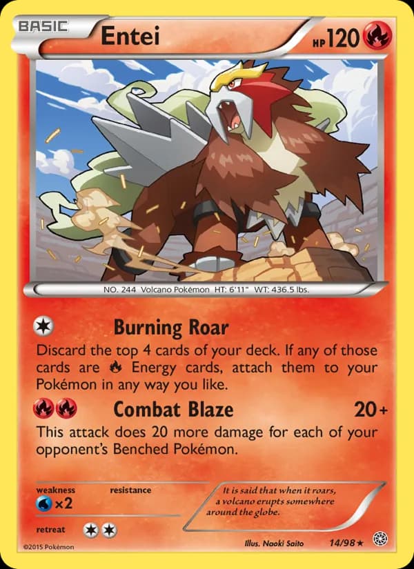 Entei card in English