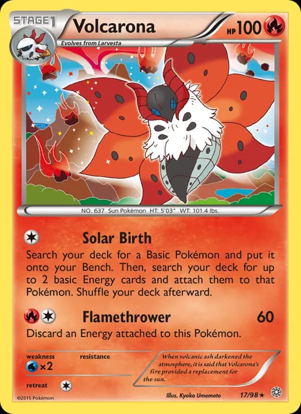 Volcarona card in English