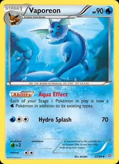 Vaporeon card in English