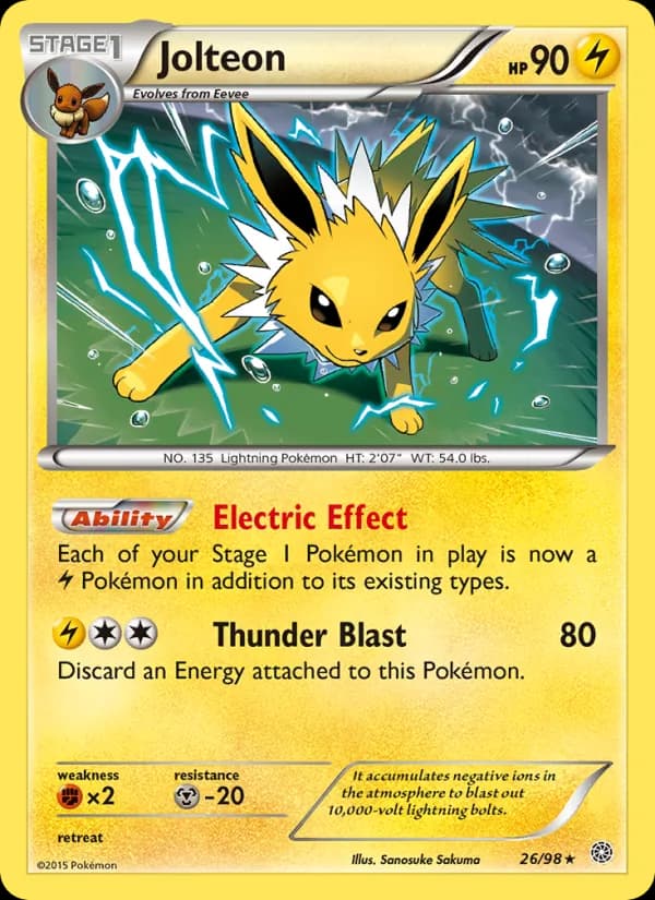 Jolteon card in English