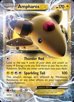 Ampharos EX card in English