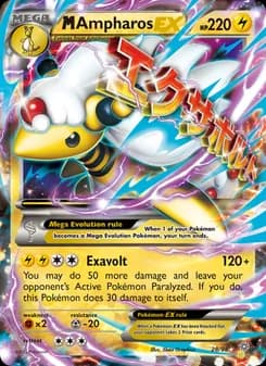 M Ampharos EX card in English