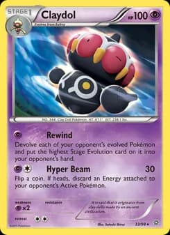 Claydol card in English