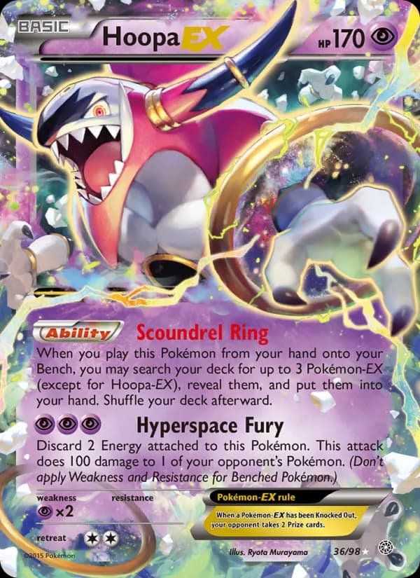 Hoopa EX card in English