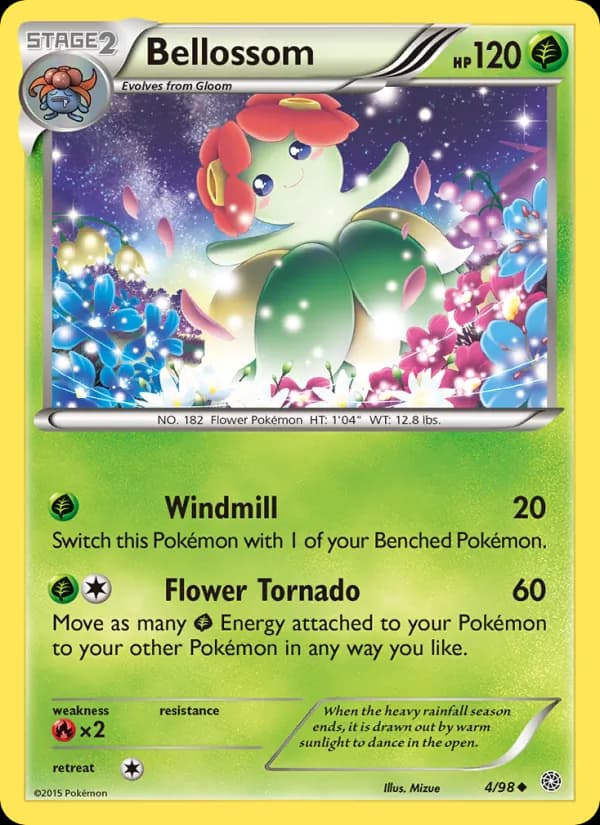 Bellossom card in English