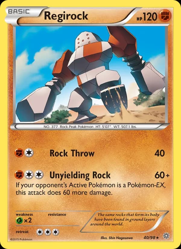 Regirock card in English
