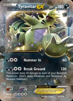Tyranitar EX card in English