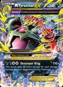 M Tyranitar EX card in English