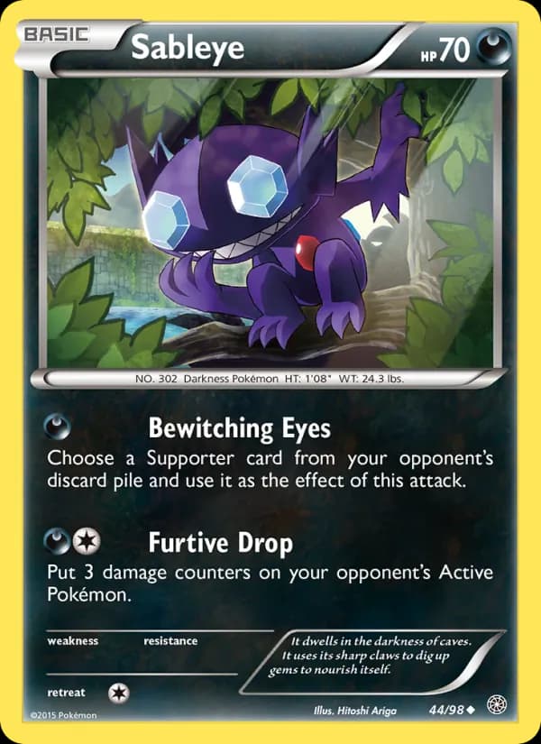 Sableye card in English