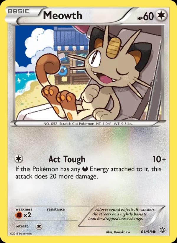 Meowth card in English